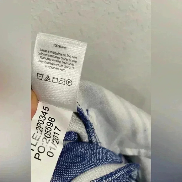 Vineyard Vines Blue and White All Linen Sailing Stripe Pull-On Pants Size XS - Picture 11 of 14